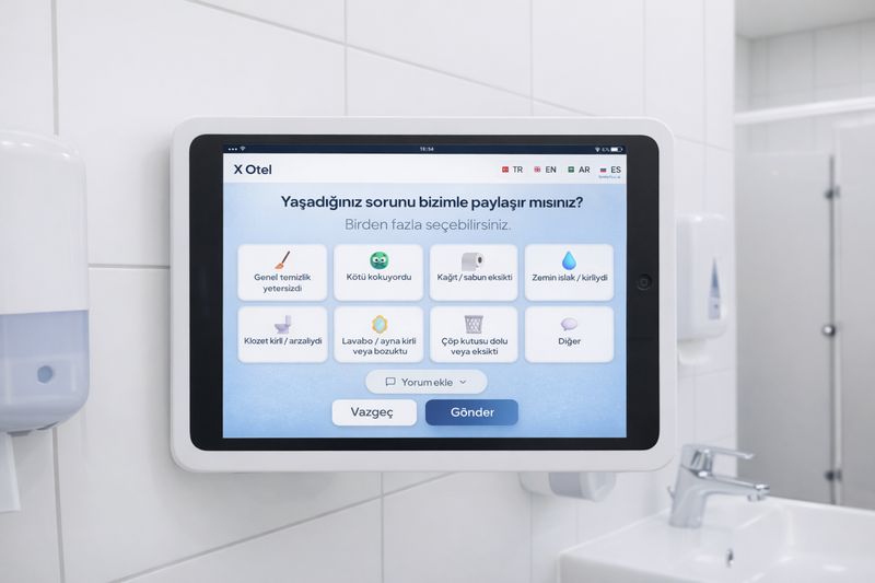 Lavaboda duvara monte anket tableti